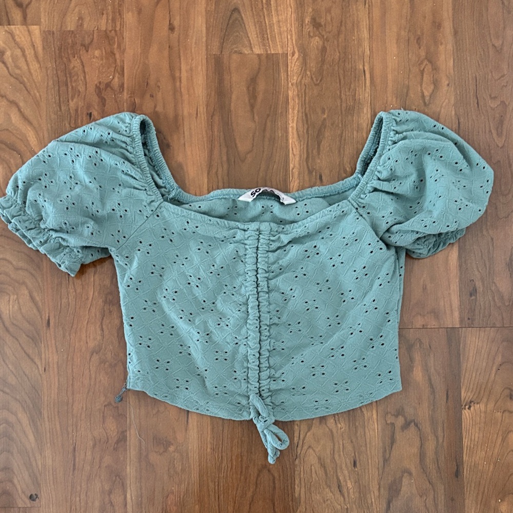 Teal Crop Top